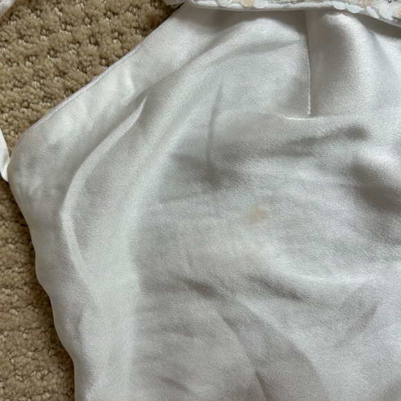 White Iridescent and Silver Sequin Dress - Picture 2 of 7